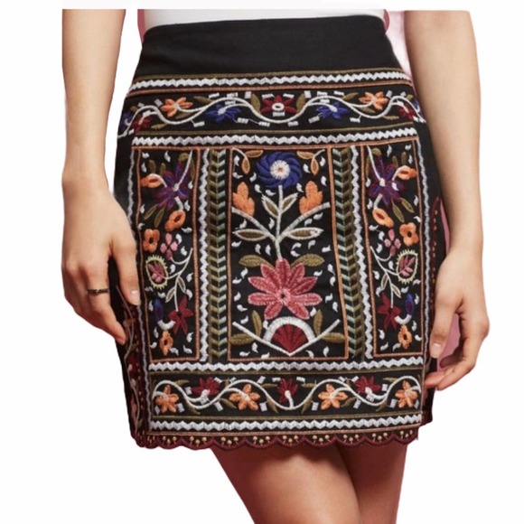 Anthropologie Dresses & Skirts - Antho Eri + Ali Tayla Embroidered Skirt